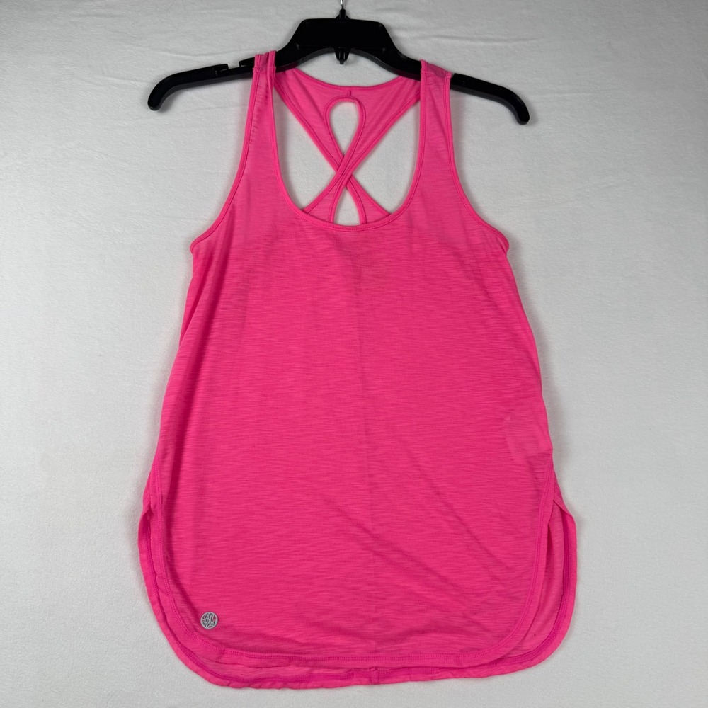 Lilly Pulitzer Luxletic‎ Tank Top XS Pink Strappy Back Activewear Barbiecore